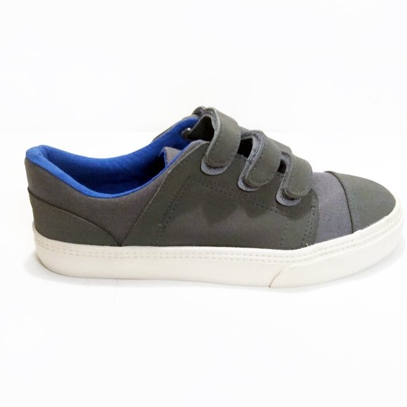 American Eagle Boys Sneakers-Grey-Triple Velcro Hook & Loop-Size 3 - Picture 7 of 12